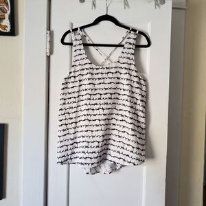 Forgiveness White & Black Stripes Tank Top